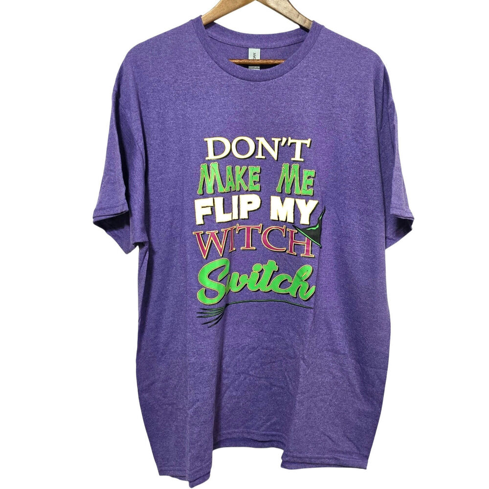 Screen Print Funny Saying T-shirt Size XL Heather Purple New Casual Halloween